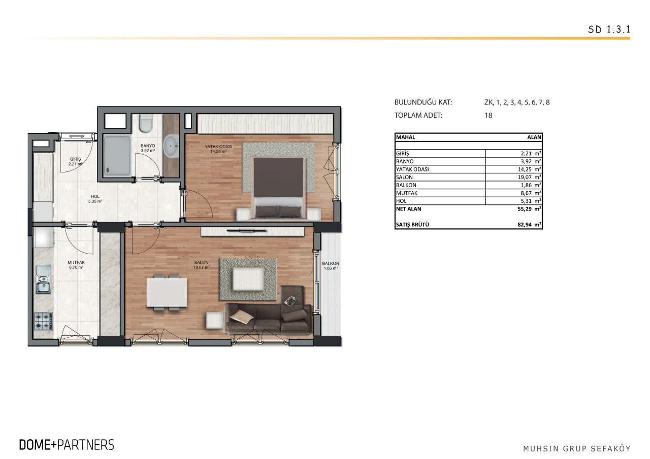 Квартира в Стамбуле, Турция, 82 м² - фото 10