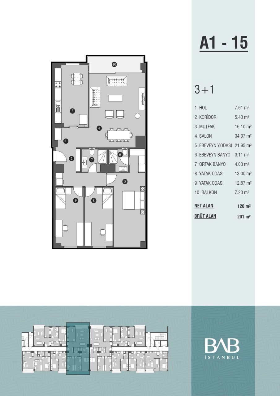 Квартира в Стамбуле, Турция, 70 м² - фото 10