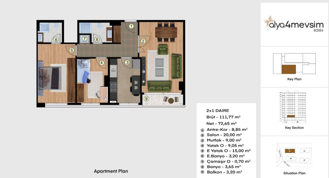 Квартира в Стамбуле, Турция, 164 м² - фото 10