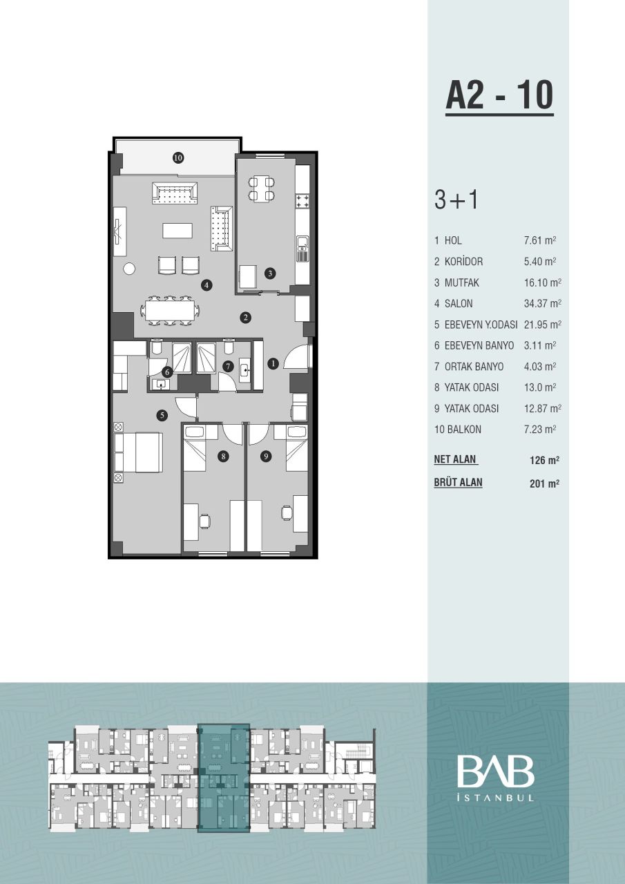 Квартира в Стамбуле, Турция, 70 м² - фото 11