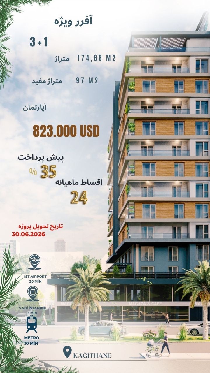 Квартира в Стамбуле, Турция, 56 м² - фото 12