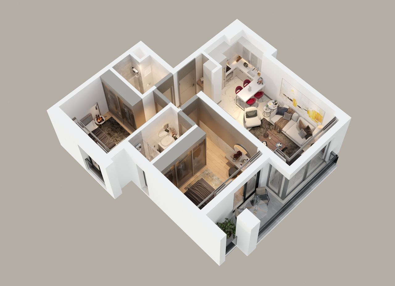 Квартира в Анталии, Турция, 57 м² - фото 12