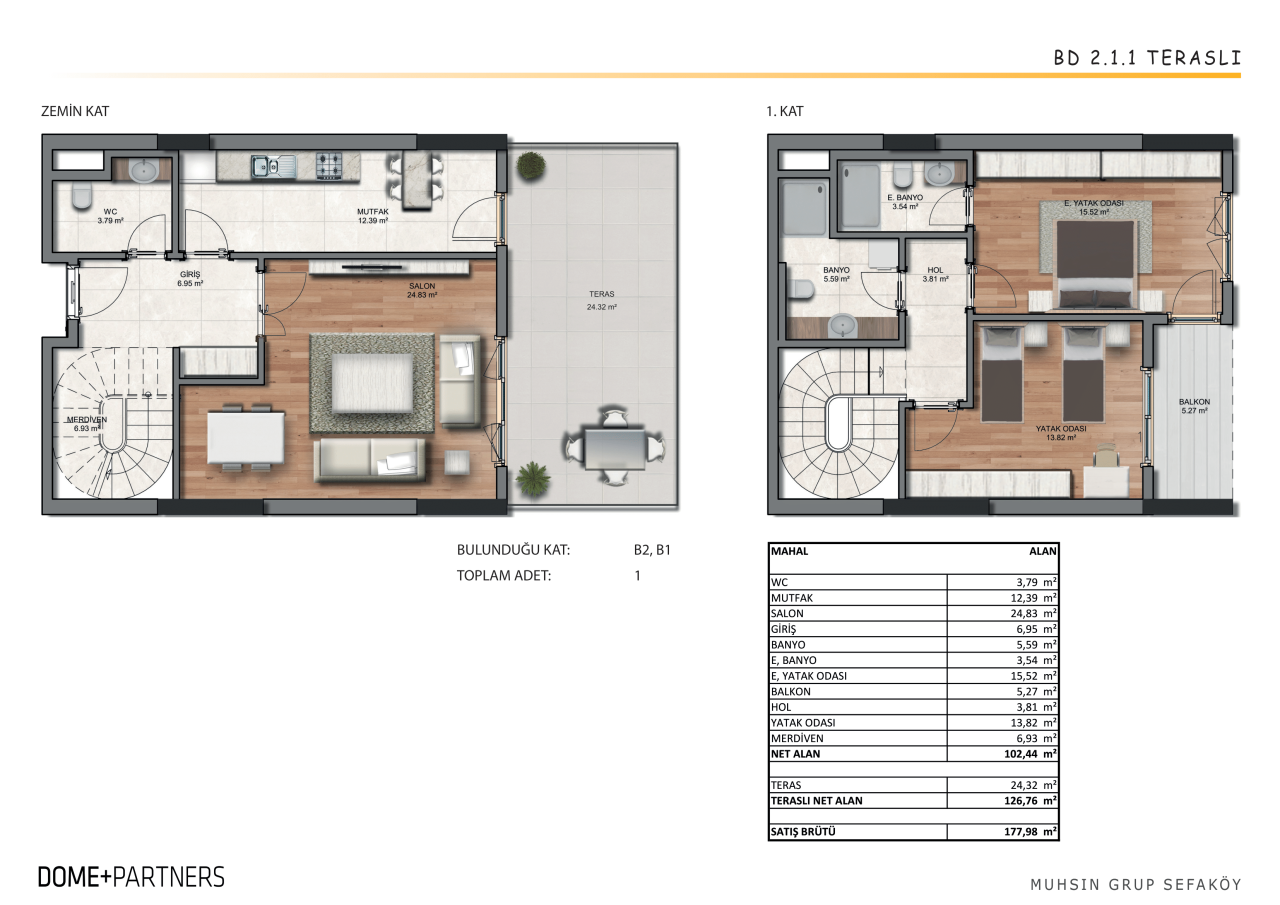 Квартира в Стамбуле, Турция, 82 м² - фото 13