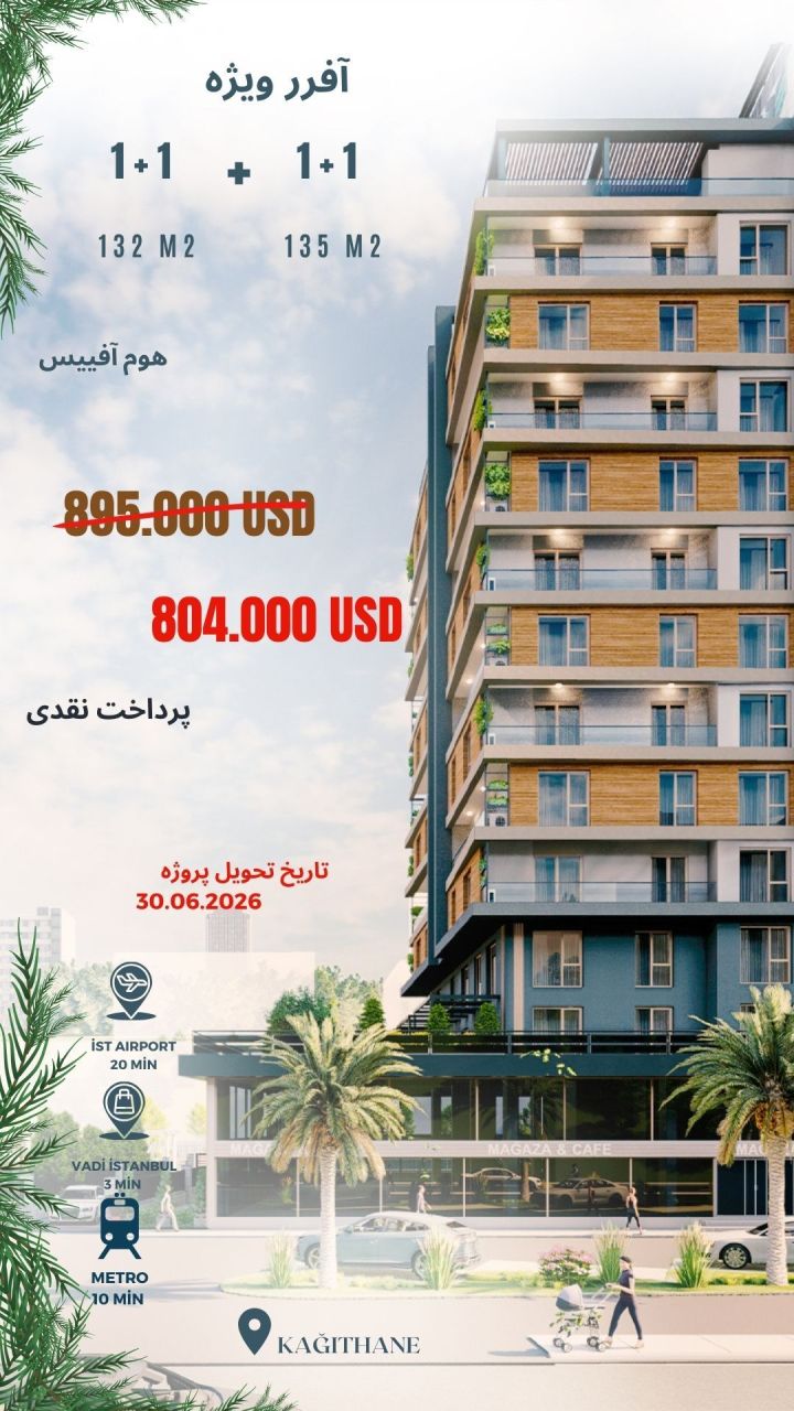 Квартира в Стамбуле, Турция, 56 м² - фото 14