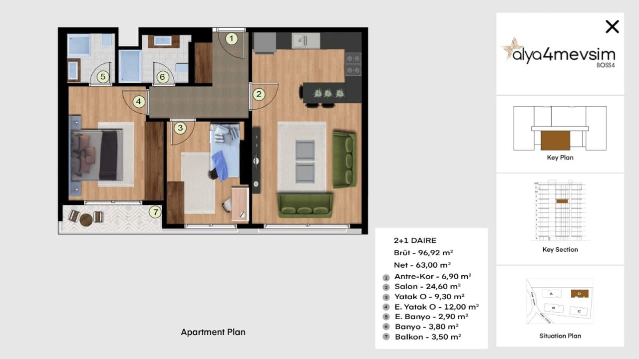 Квартира в Стамбуле, Турция, 164 м² - фото 15