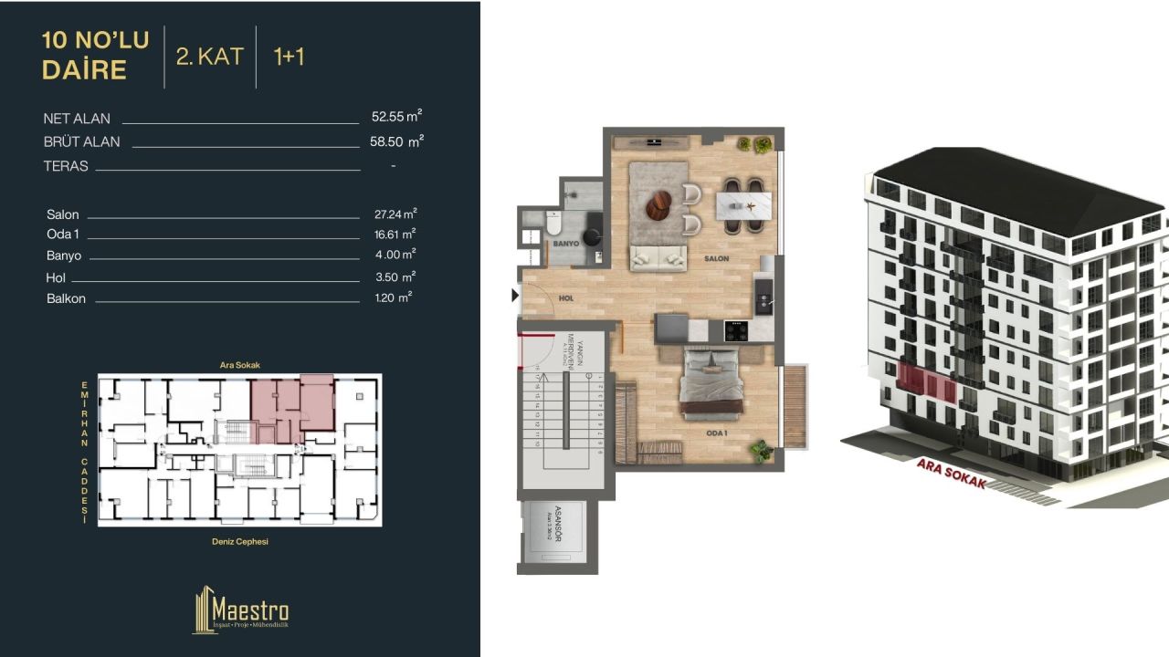 Квартира в Стамбуле, Турция, 68 м² - фото 15