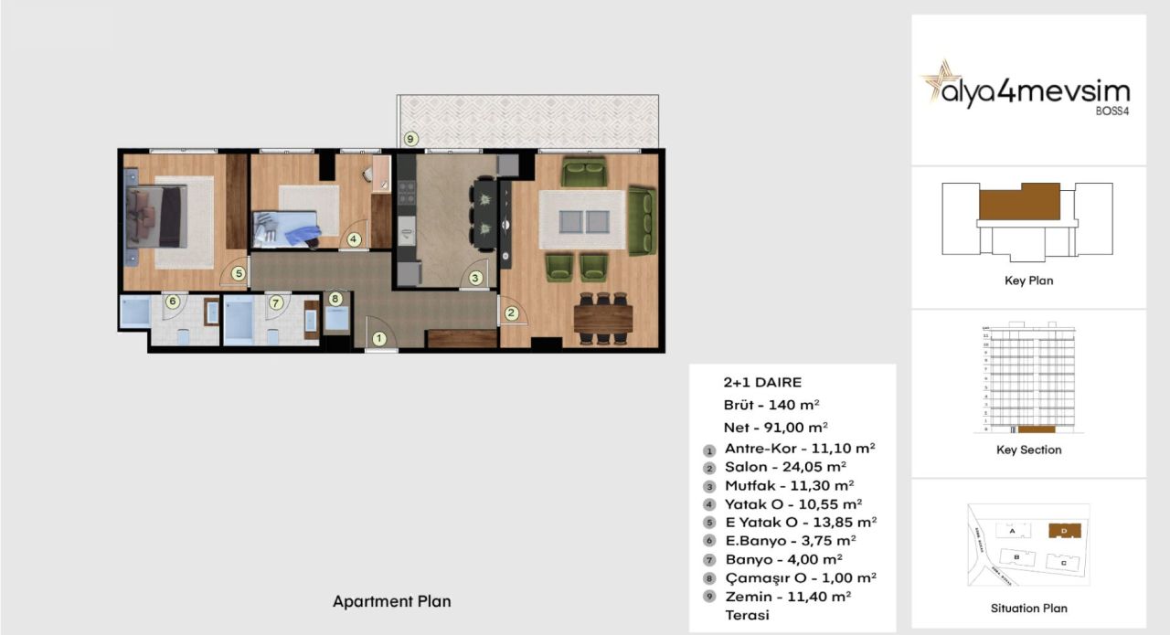 Квартира в Стамбуле, Турция, 164 м² - фото 16