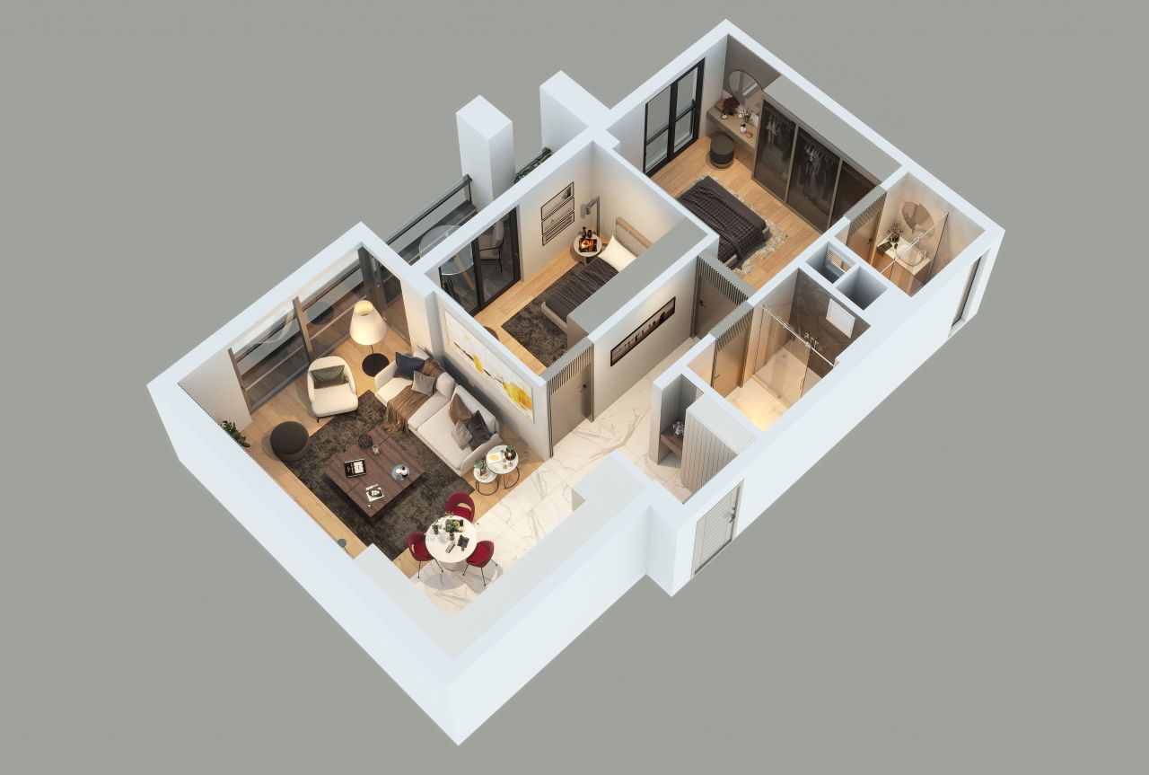 Квартира в Анталии, Турция, 57 м² - фото 17