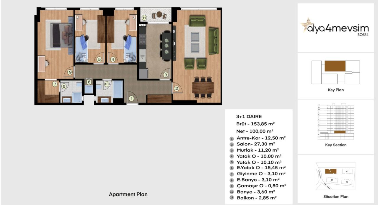 Квартира в Стамбуле, Турция, 164 м² - фото 17