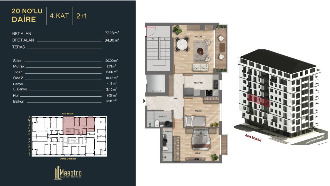 Квартира в Стамбуле, Турция, 68 м² - фото 17
