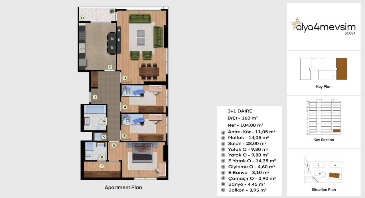 Квартира в Стамбуле, Турция, 164 м² - фото 18