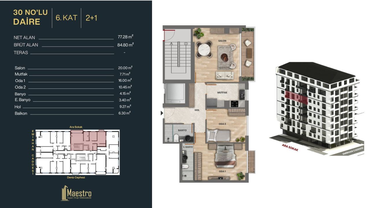 Квартира в Стамбуле, Турция, 68 м² - фото 19