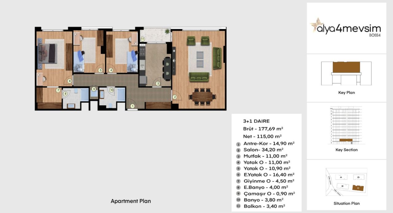 Квартира в Стамбуле, Турция, 164 м² - фото 19
