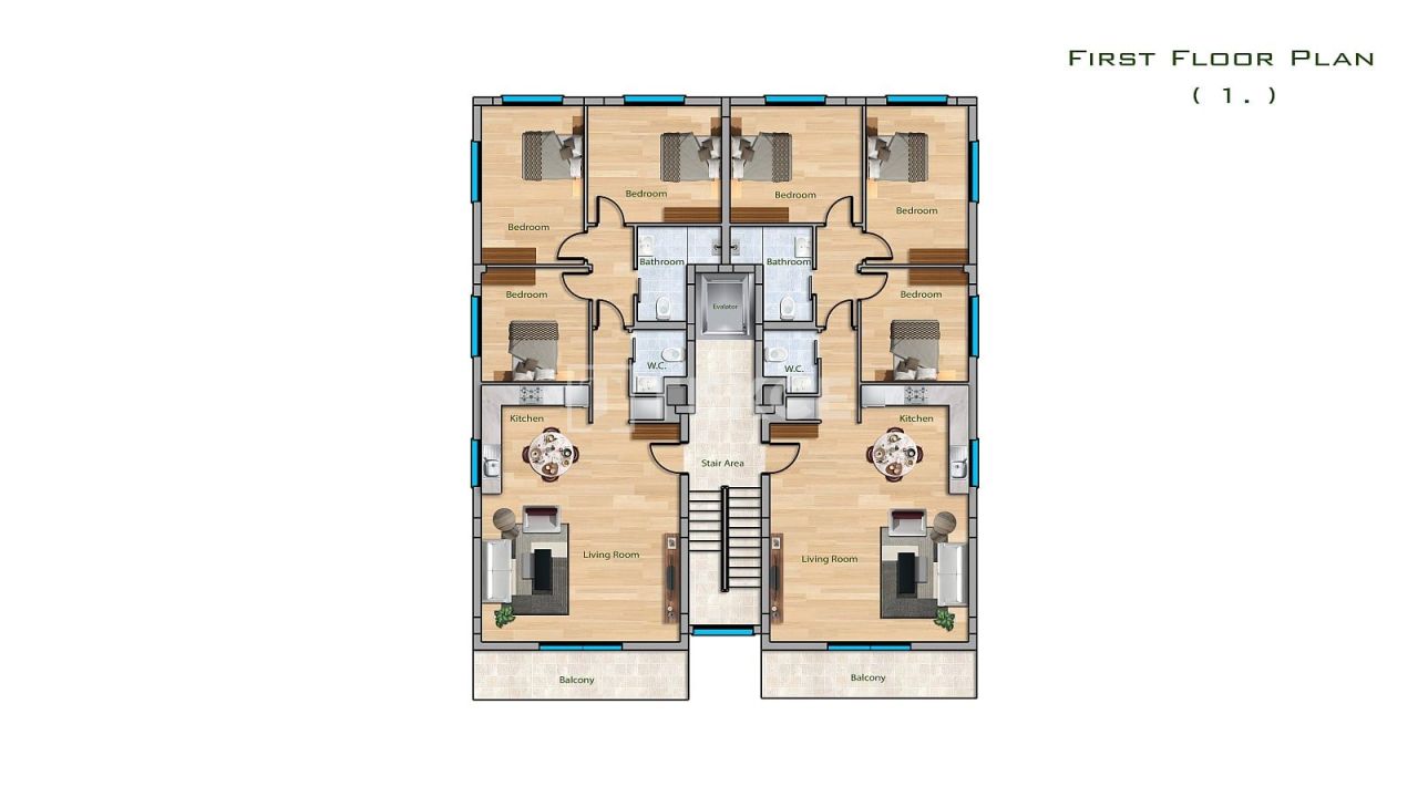 Апартаменты в Газимагусе, Кипр, 110 м² - фото 9