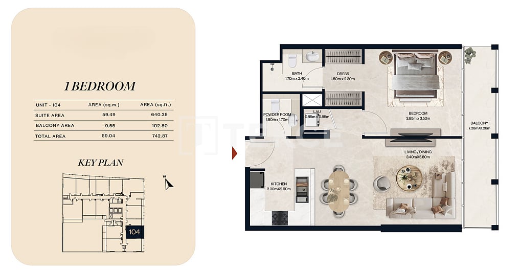 Апартаменты в Дубае, ОАЭ, 100 м² - фото 16