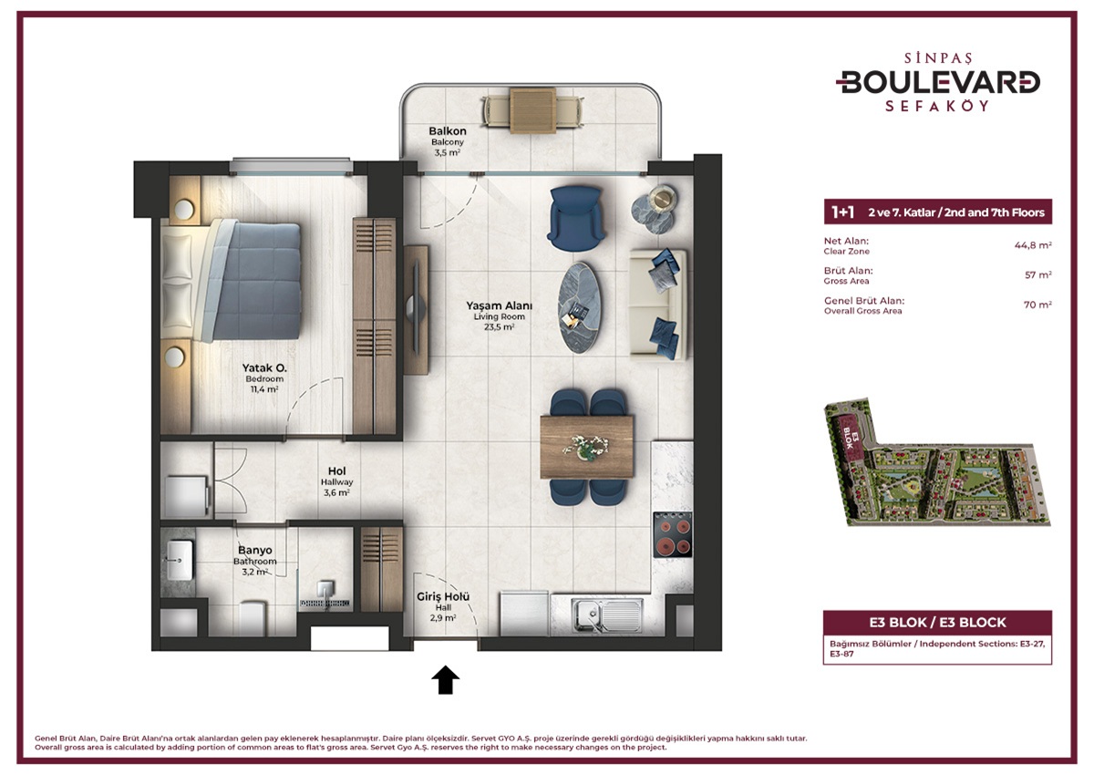 Апартаменты в Стамбуле, Турция, 45 м² - фото 6