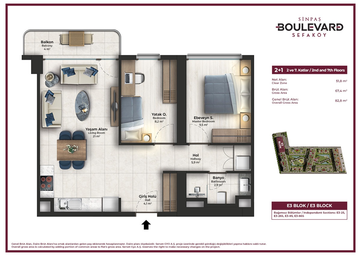 Апартаменты в Стамбуле, Турция, 45 м² - фото 7