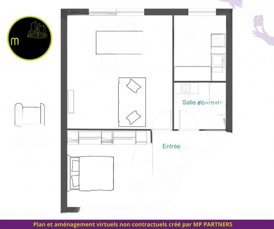 Квартира в Люксембурге, Люксембург, 52 м² - фото 1