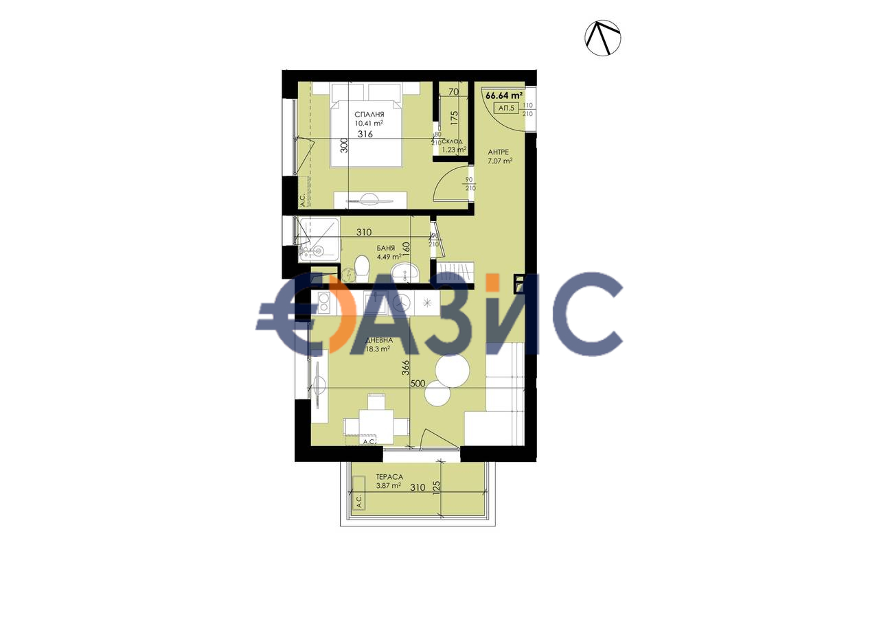 Апартаменты в Созополе, Болгария, 66.7 м² - фото 3