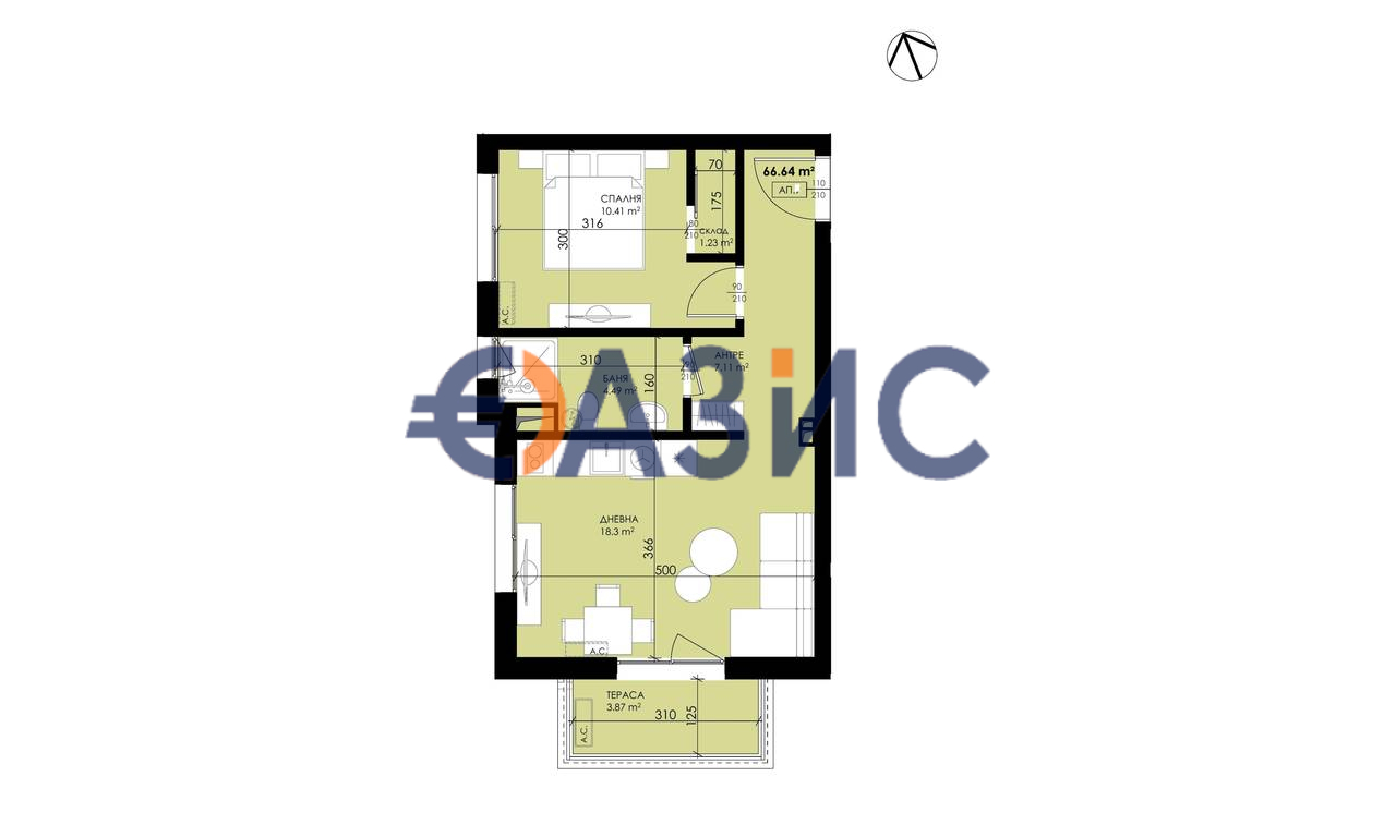 Апартаменты в Созополе, Болгария, 66.7 м² - фото 3