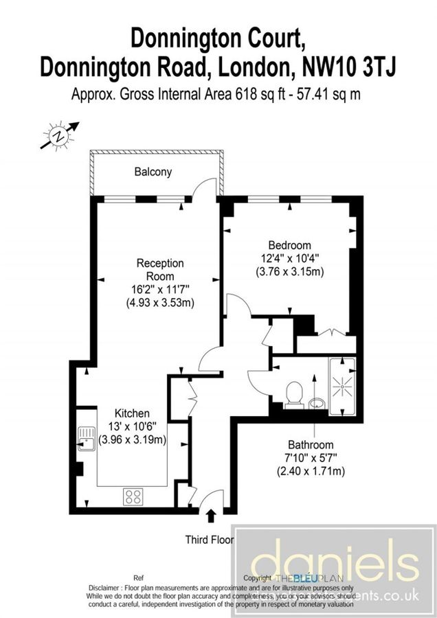 Квартира в Лондоне, Великобритания, 57 м² - фото 10