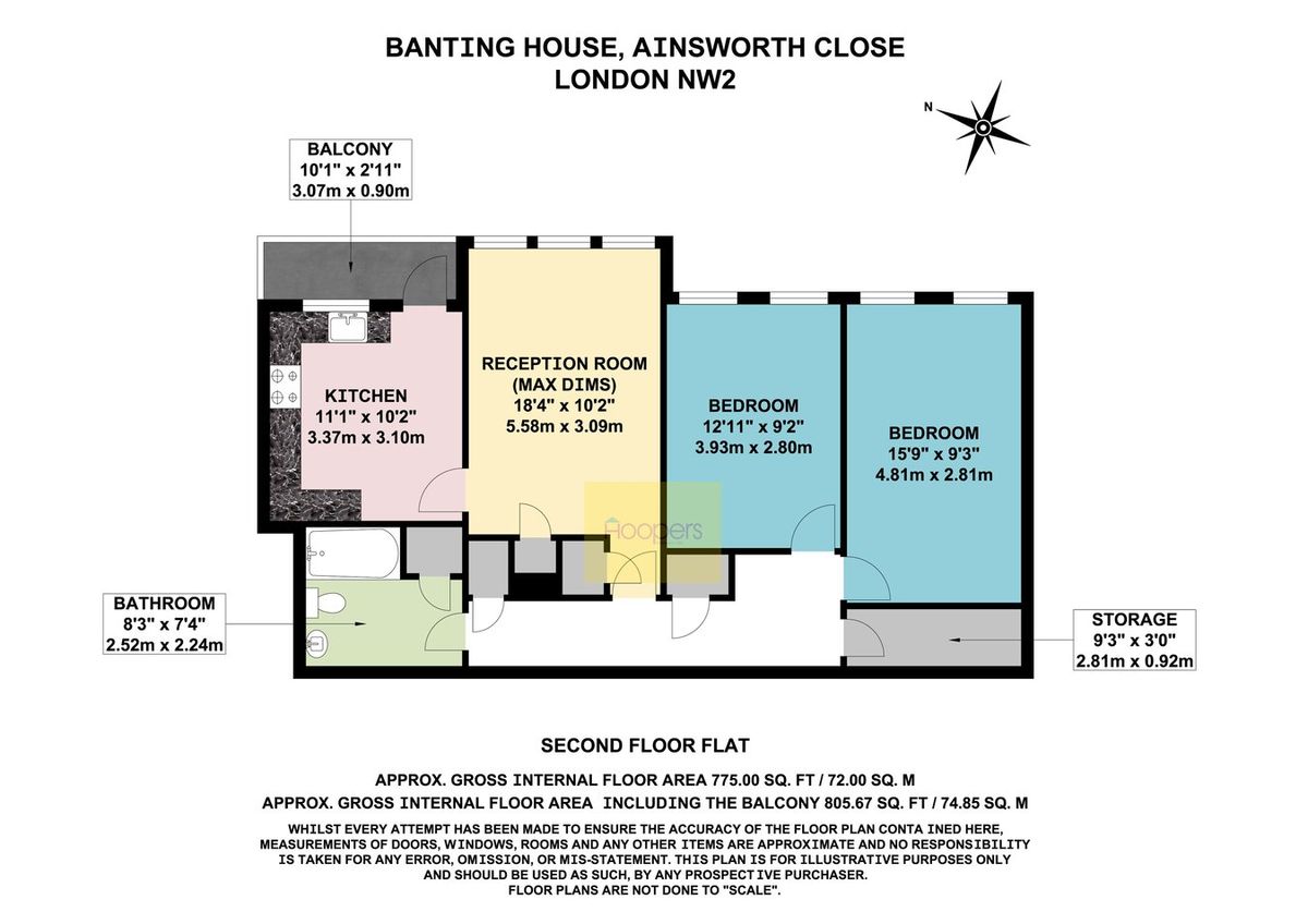 Квартира в Лондоне, Великобритания, 75 м² - фото 10