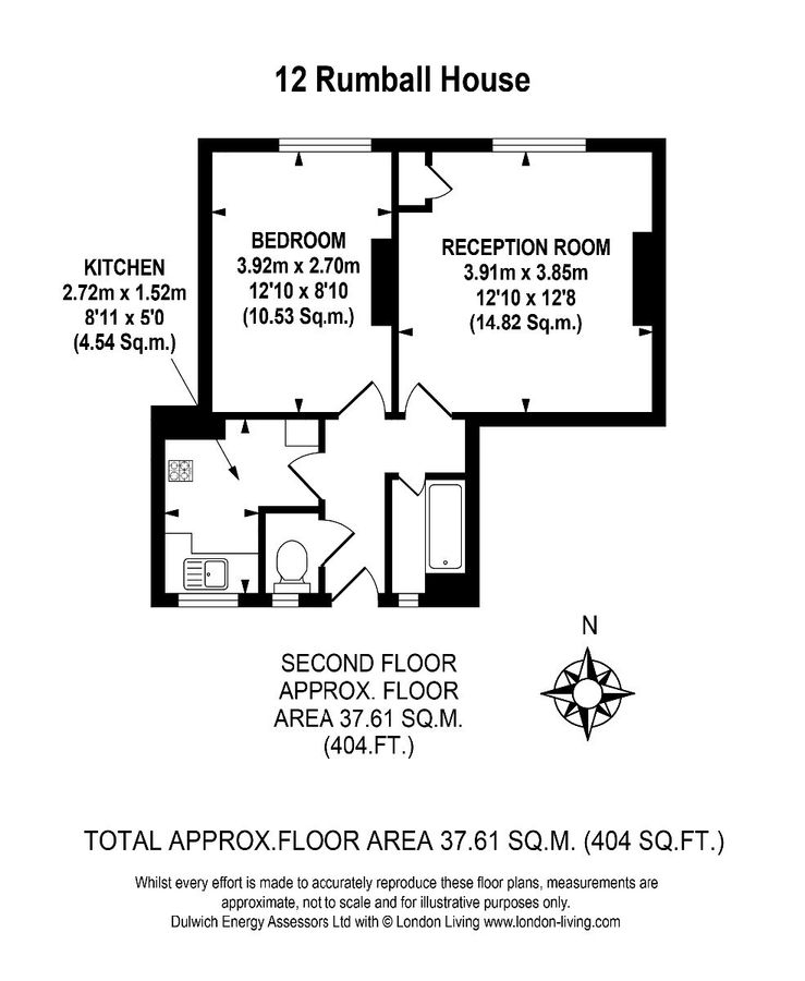 Квартира в Лондоне, Великобритания, 38 м² - фото 11