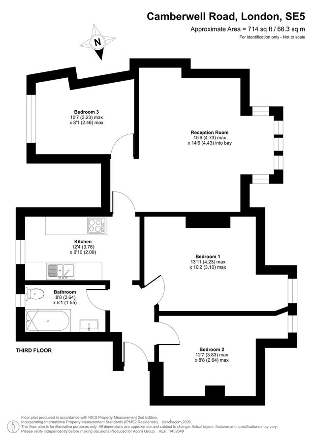 Квартира в Лондоне, Великобритания, 66 м² - фото 13