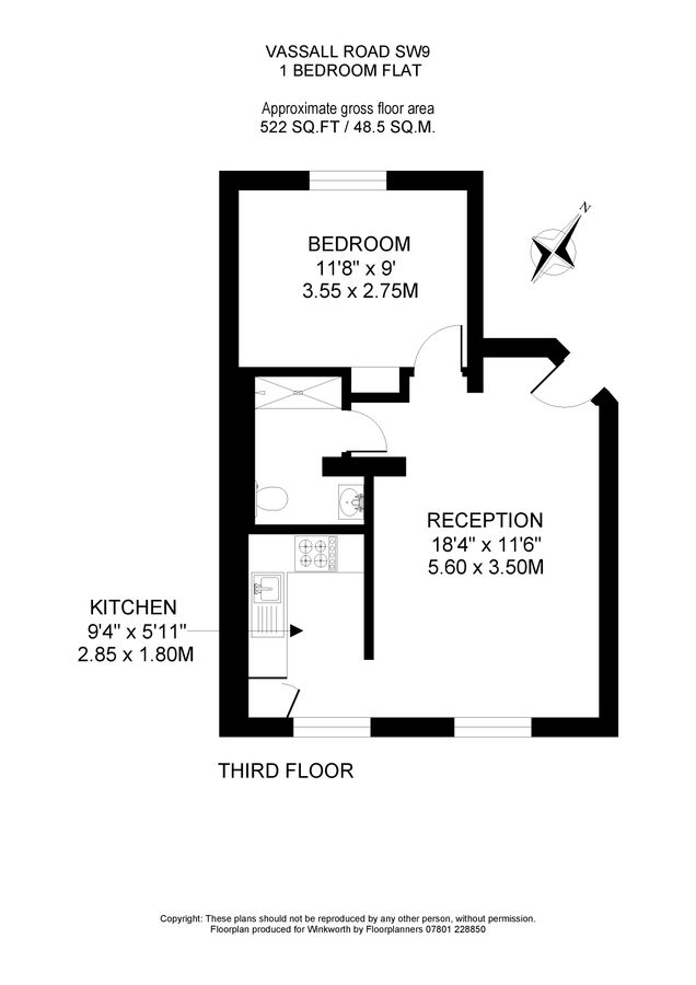 Квартира в Лондоне, Великобритания, 49 м² - фото 14