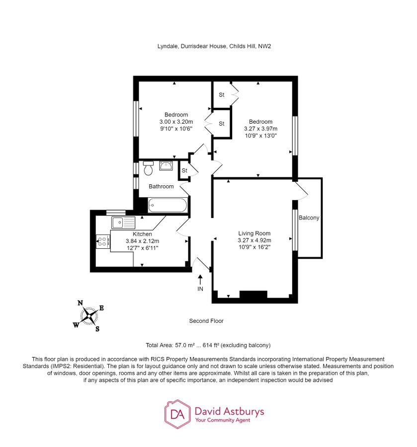 Квартира в Лондоне, Великобритания, 57 м² - фото 14