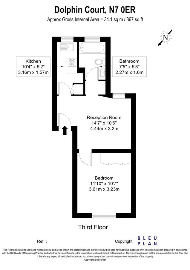 Квартира в Лондоне, Великобритания, 34 м² - фото 15
