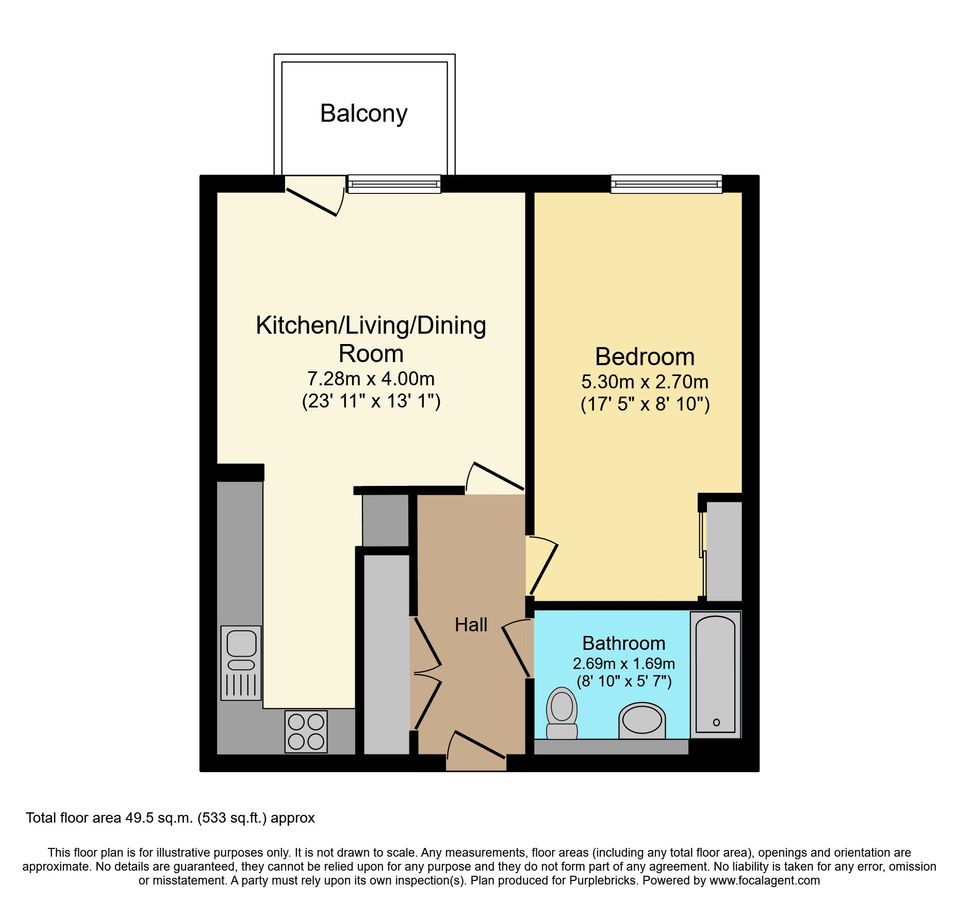 Квартира в Лондоне, Великобритания, 50 м² - фото 17