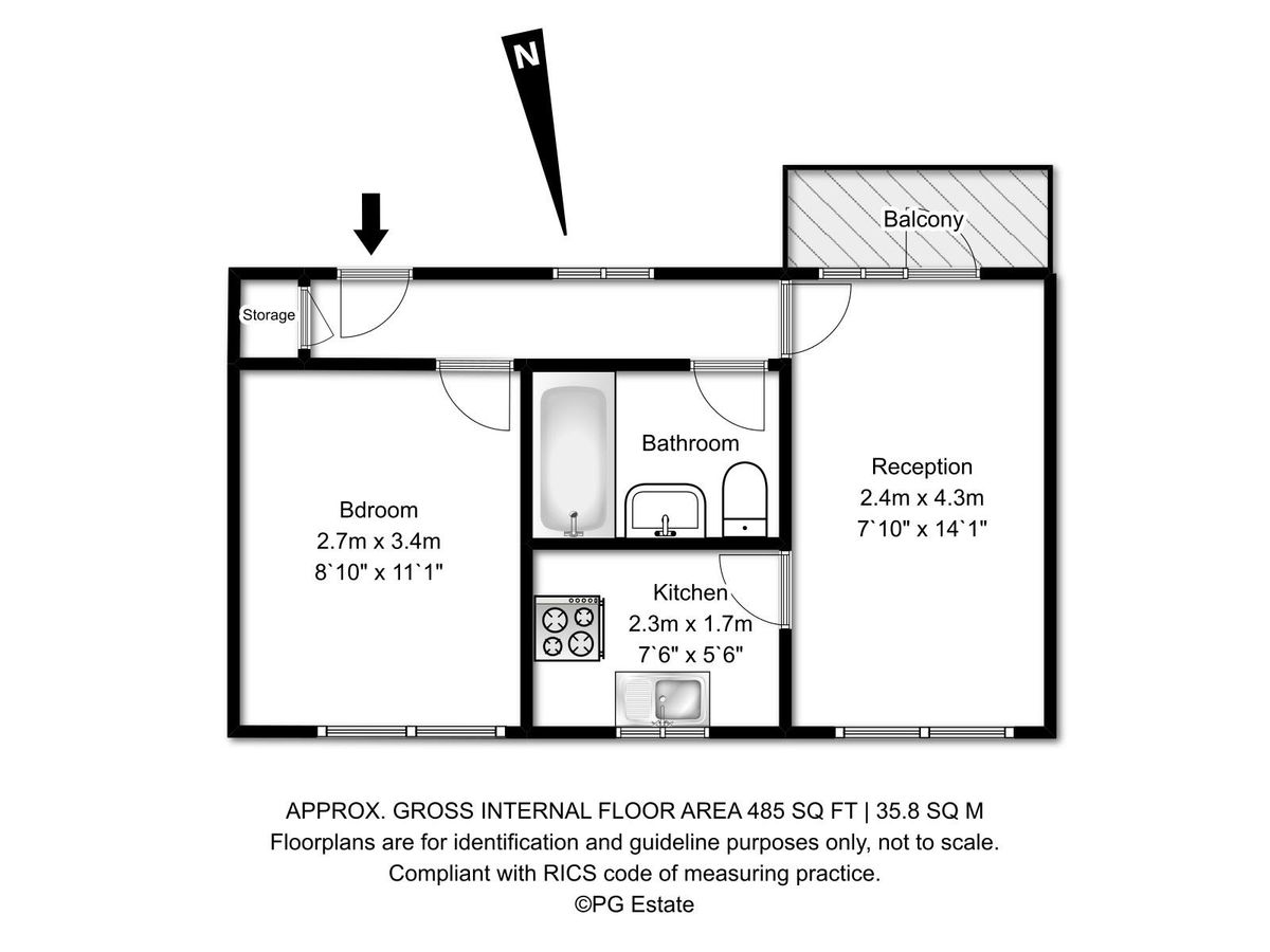Квартира в Лондоне, Великобритания, 36 м² - фото 17