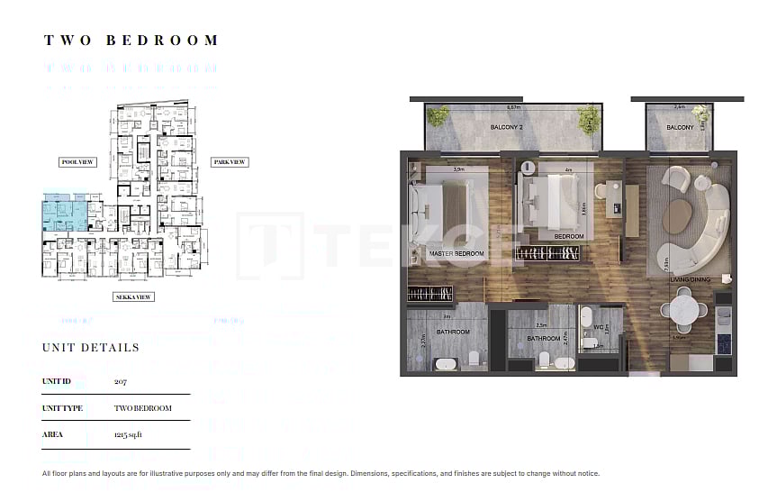 Апартаменты в Дубае, ОАЭ, 119 м² - фото 12