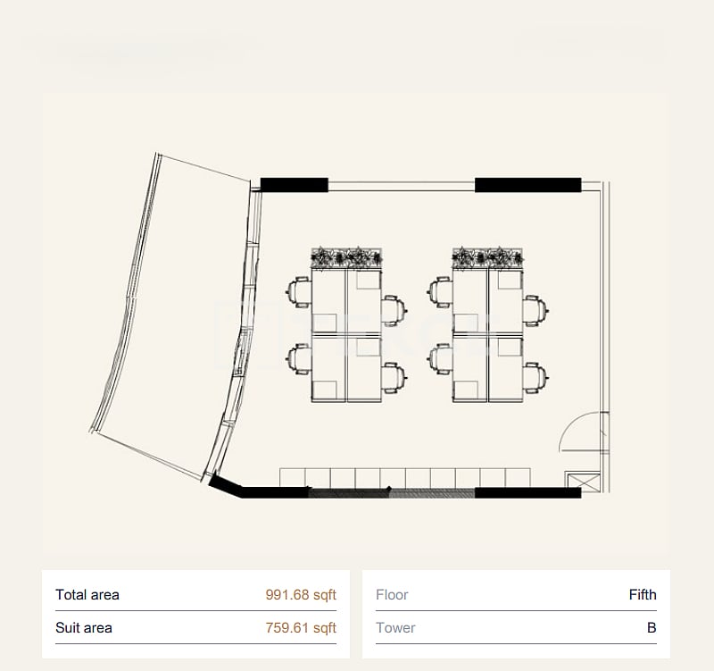 Офис Джебель-Али Вилладж, ОАЭ, 92 м² - фото 14
