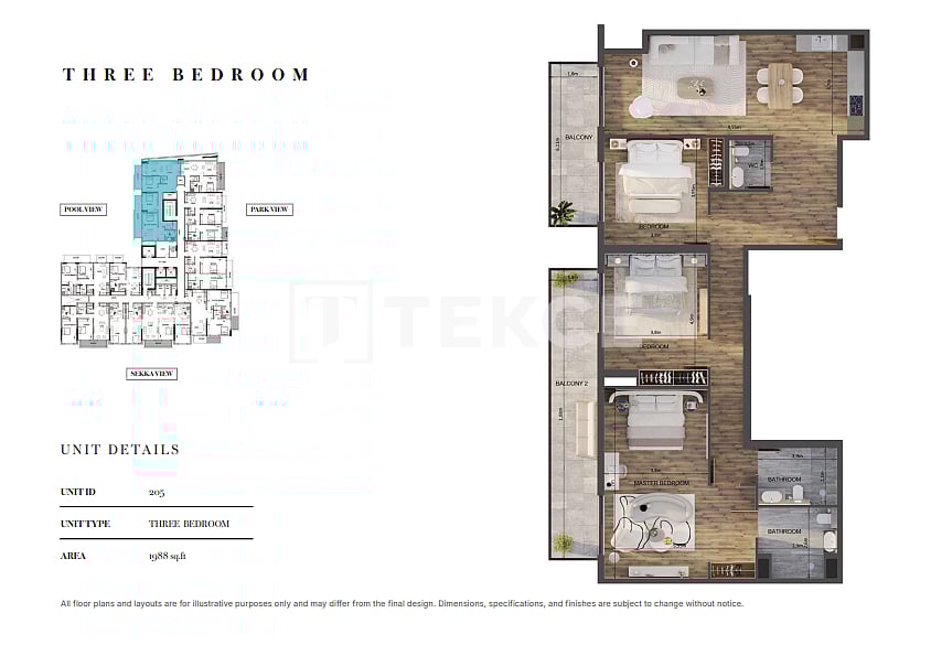 Апартаменты в Дубае, ОАЭ, 119 м² - фото 15