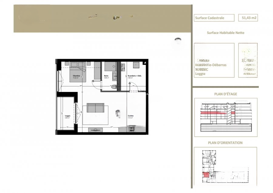 Квартира в Люксембурге, Люксембург, 51 м² - фото 4