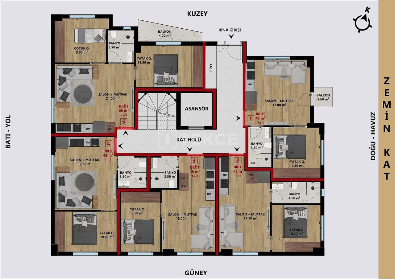 Пентхаус в Анталии, Турция, 85 м² - фото 9