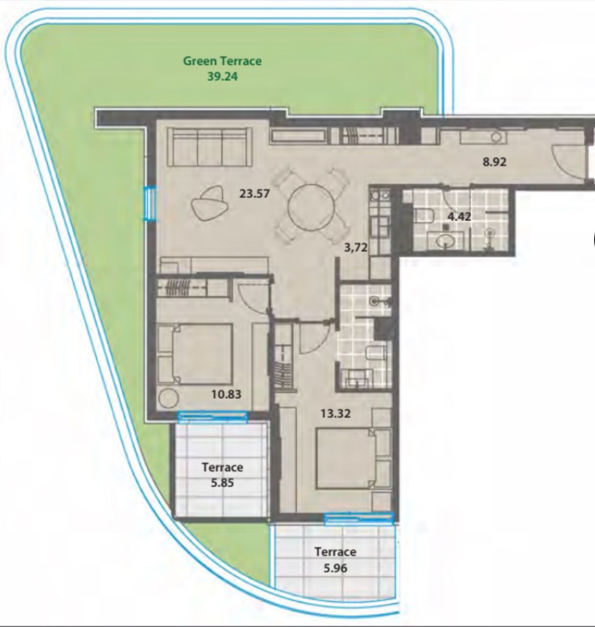 Квартира в Бечичи, Черногория, 73 м² - фото 9
