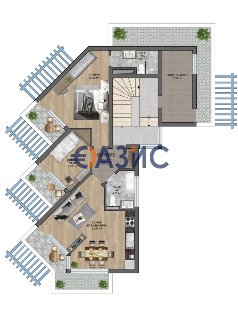 Апартаменты в Бяле, Болгария, 95.3 м² - фото 15