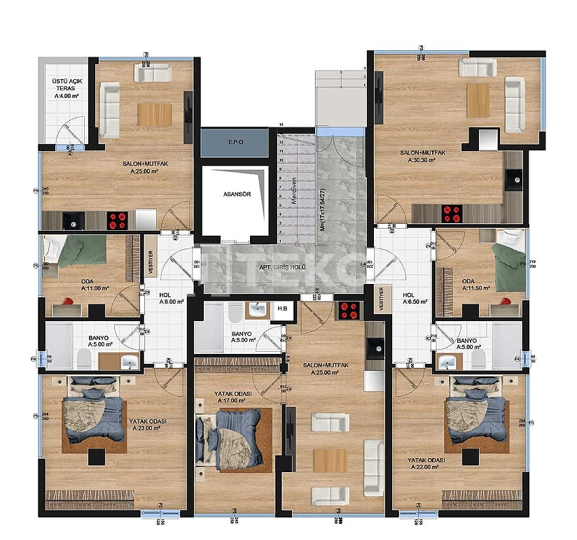 Апартаменты в Анталии, Турция, 126 м² - фото 12