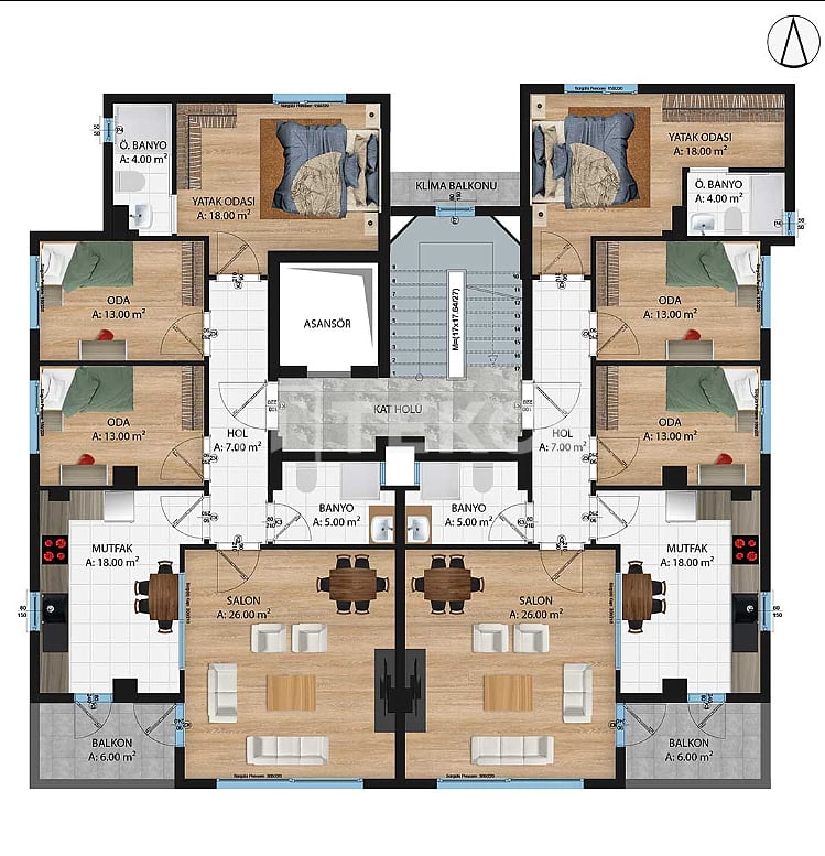 Апартаменты в Анталии, Турция, 126 м² - фото 13