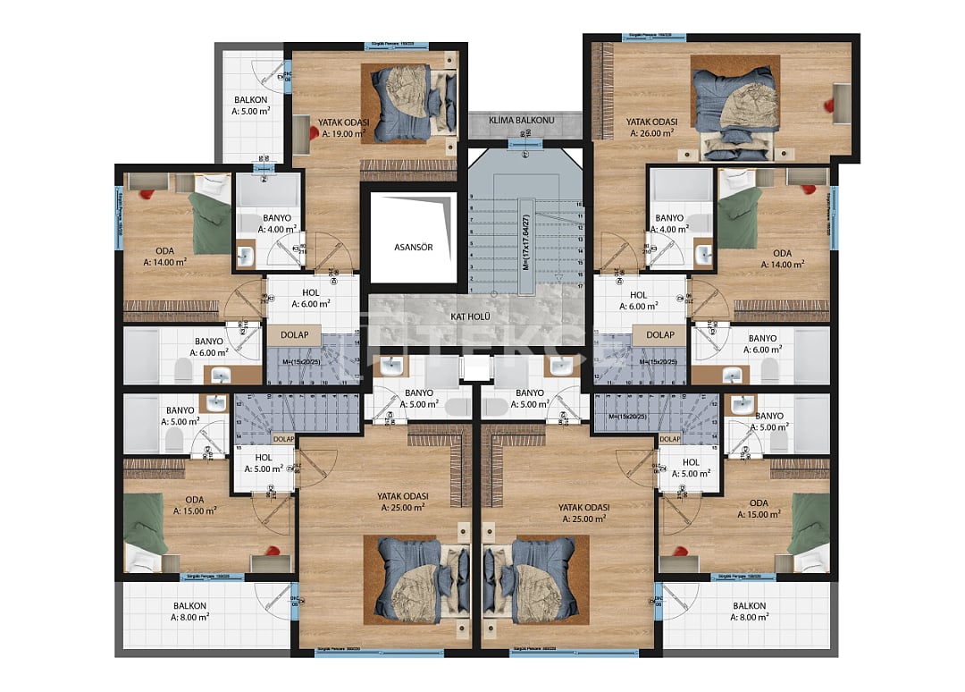 Апартаменты в Анталии, Турция, 126 м² - фото 15