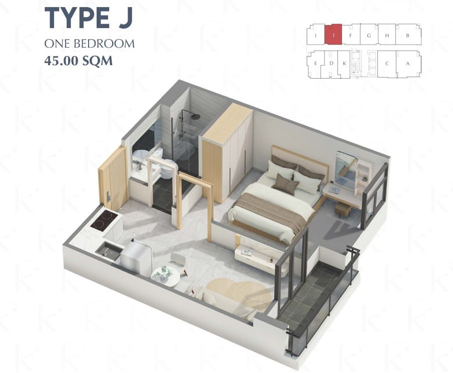 Апартаменты в Пномпене, Камбоджа, 45 м² - фото 6