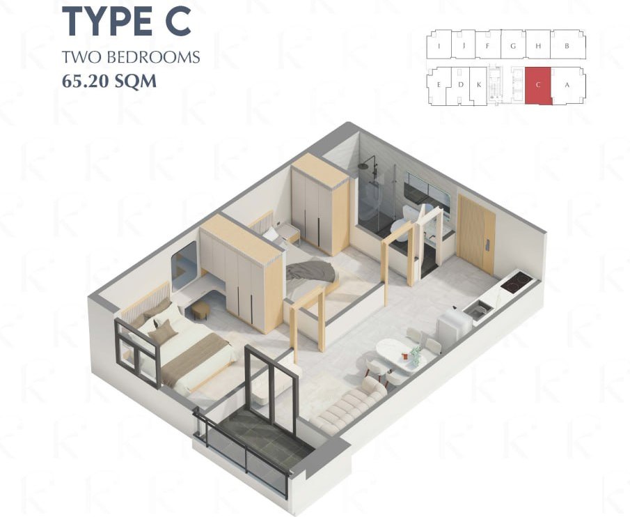Апартаменты в Пномпене, Камбоджа, 65 м² - фото 4