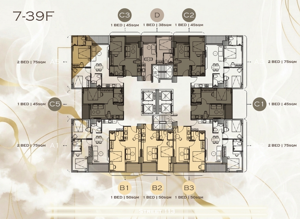 Апартаменты в Пномпене, Камбоджа, 50 м² - фото 6