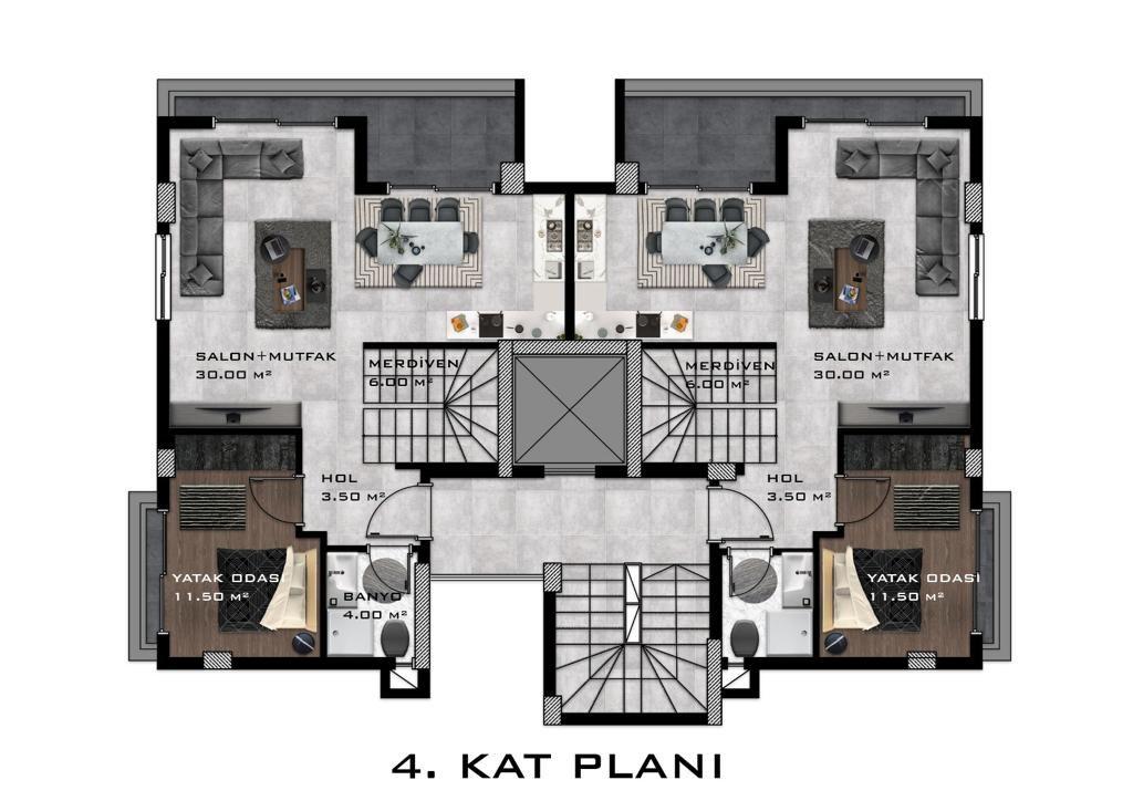 Квартира в Авсалларе, Турция, 85 м² - фото 2