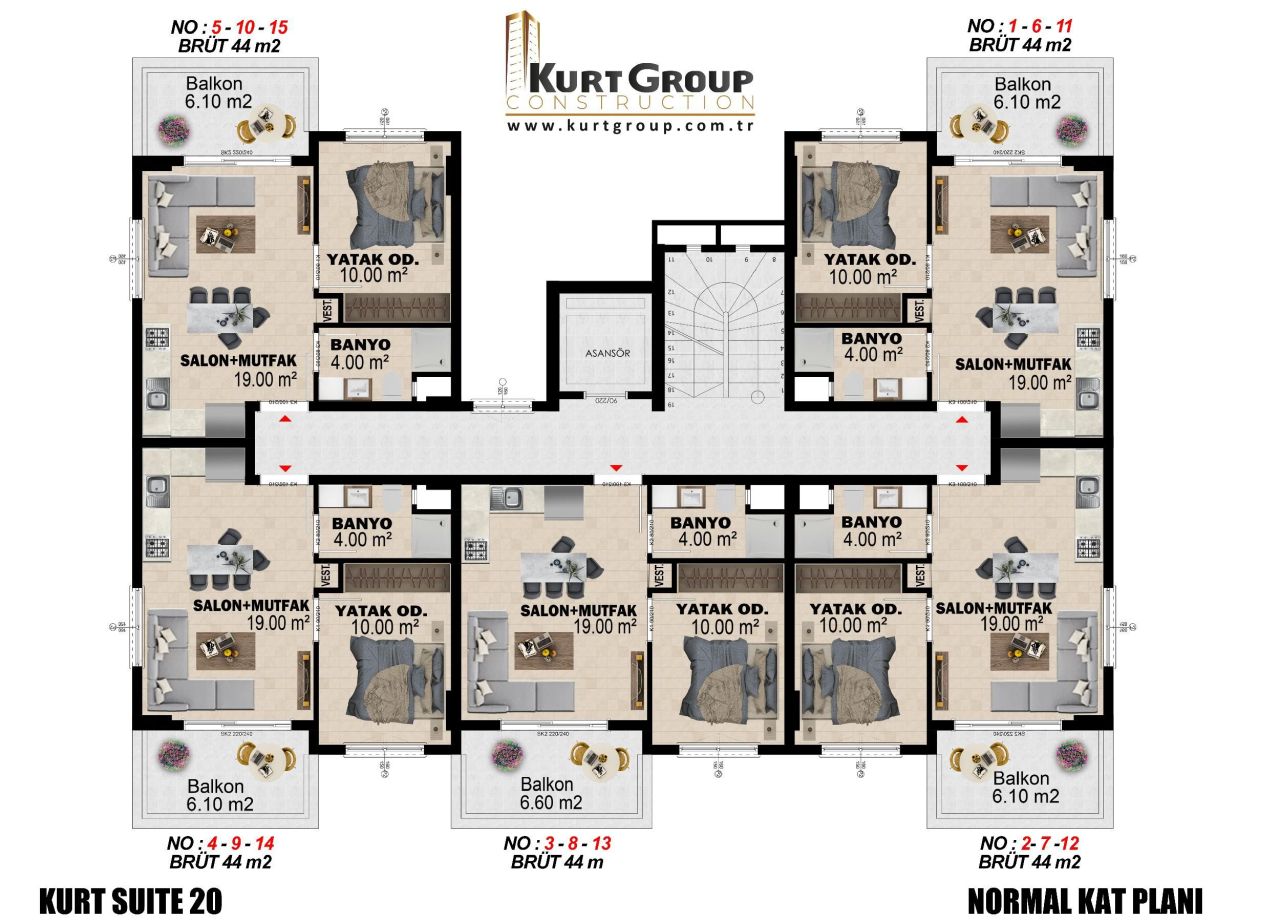 Квартира в Алании, Турция, 100 м² - фото 4
