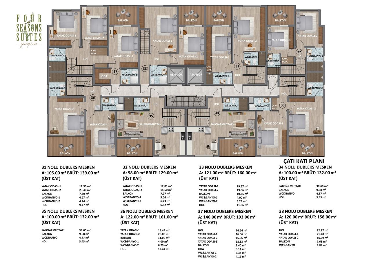 Квартира в Алании, Турция, 107 м² - фото 7