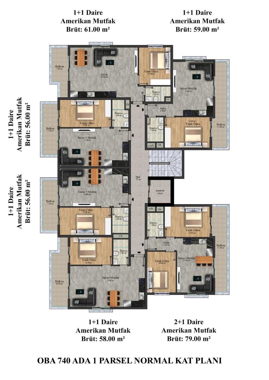 Пентхаус в Алании, Турция, 122 м² - фото 11